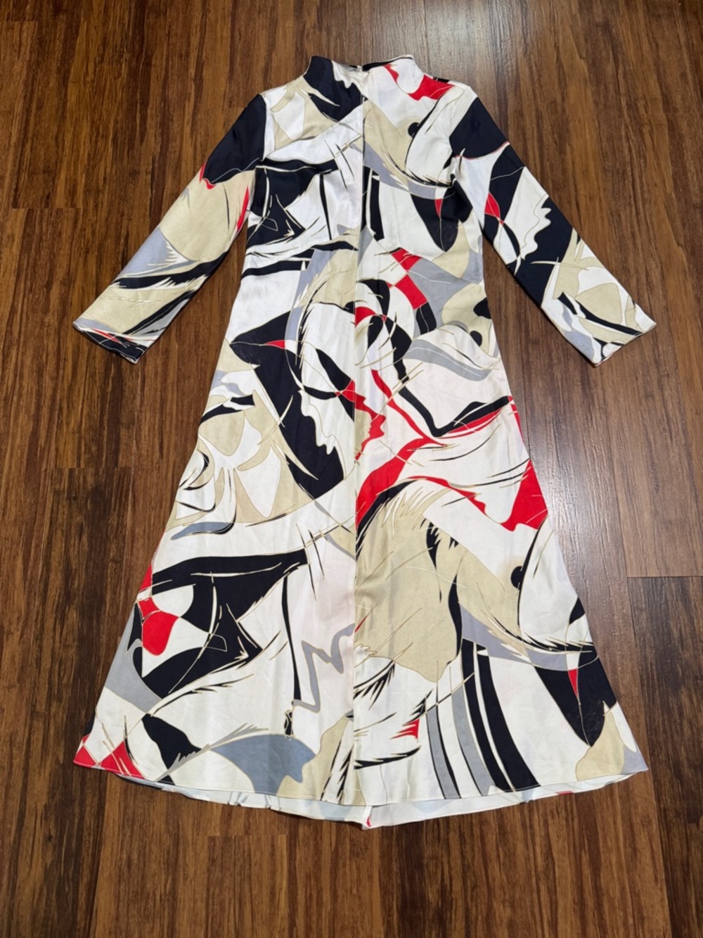 Zara Women's Maxi Dress Abstract
Print Long Sleeve Size S